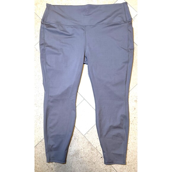 All In Motion Everyday Soft Style High-Rise 7/8 Leggings Pockets Taupe 3X NEW - Picture 2 of 12